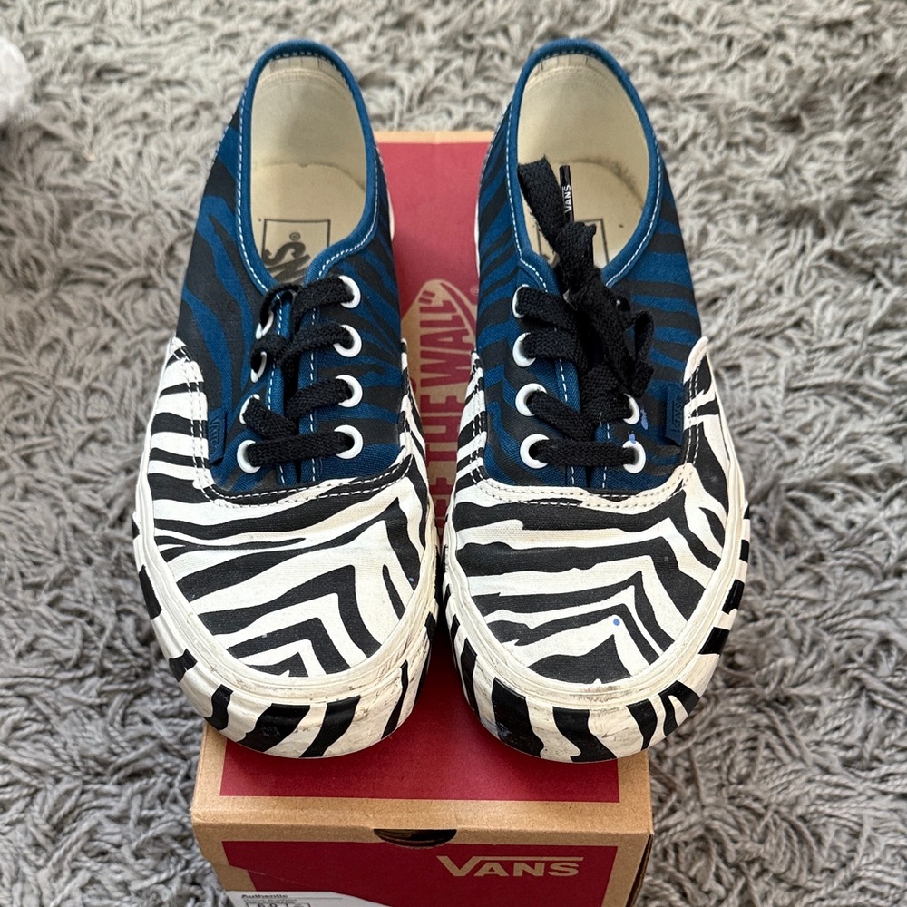 Vans Authentic (Animal) Blue/Zebra
